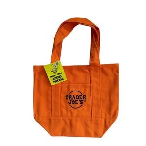 Trader Joe's Vibrant Orange Tote Bag